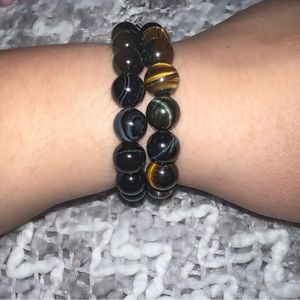 Brown tiger eye and onyx crystal VIP